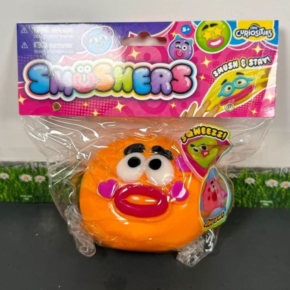 ORB Curiosities Smushers Squishy Toy New Sealed Orange